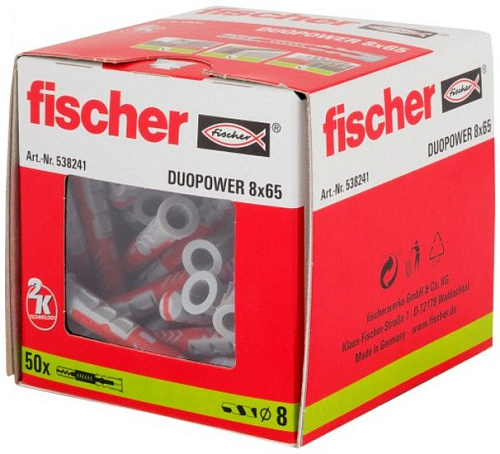 Дюбель универсальный Fischer Duopower 8x65 538251 (50 шт)