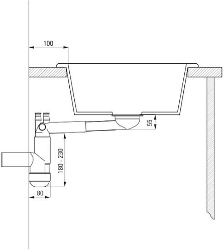 Кухонная мойка Deante Eridan ZQE S103 (серый металлик)