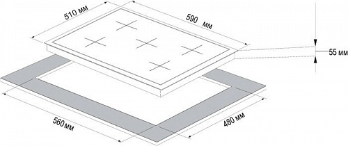 Варочная панель Korting HG 697 CTN