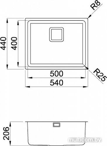 Кухонная мойка Elleci W-Square 500 Inox