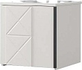 Тумба КМК Мебель 1Д Агата КМК 1001.2 (белый текстурный/дуб полярный)
