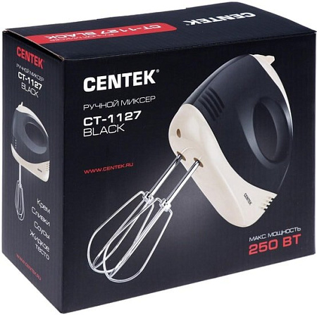 Миксер CENTEK CT-1127 (черный/бежевый)