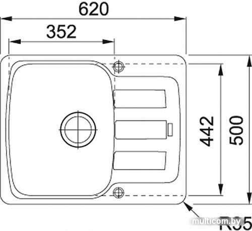 Кухонная мойка Franke Antea AZG 611-62 (оникс)