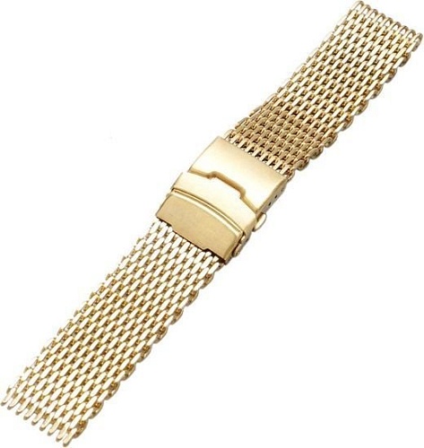 Браслет Rumi Shark металлический 22 мм (золотистый)