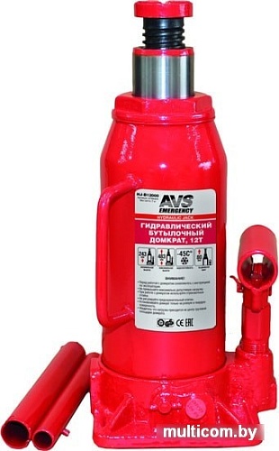 Бутылочный домкрат AVS HJ-B12T 12т