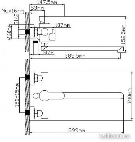 Смеситель Wisent WP722-003