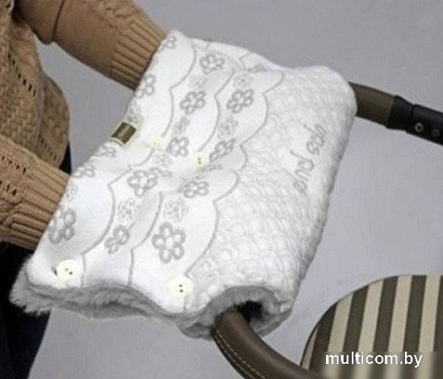 Муфты для рук Kidboo Цветочки (хлопок/акрил, розовый)