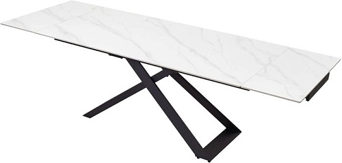 Кухонный стол M-City Livorno 180 Matt 614M04282 (White Marble Solid Ceramic/Black)