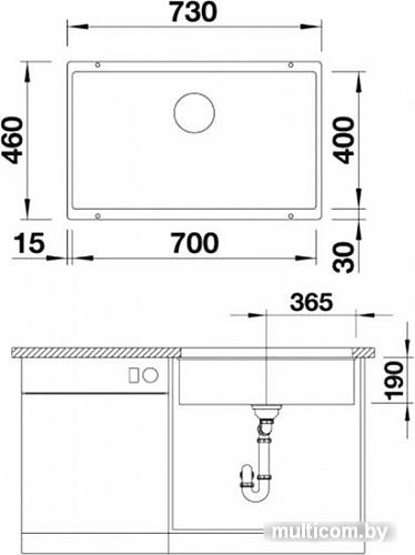 Кухонная мойка Blanco Rotan 700-U 521347 (жасмин)