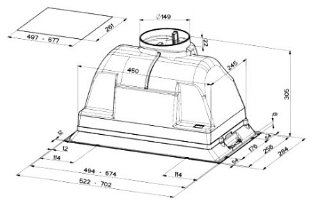 Встраиваемая вытяжка Faber Inca Plus HIP HAL X A52