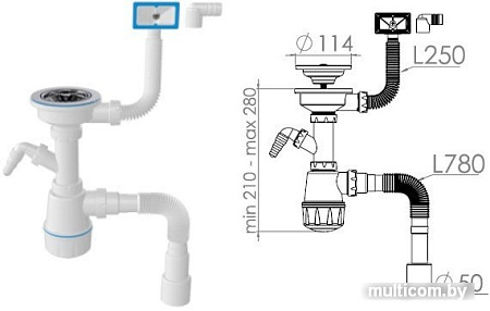 Сифон AV Engineering AVE129740