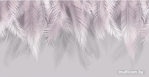 Фотообои Citydecor Пальмовые листья с оттенком (пудровый-серый) 500x270