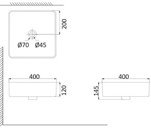 Умывальник Creo Pau PU3400