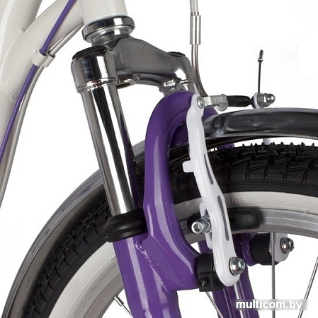Детский велосипед Novatrack Butterfly 6.V 20 2022 20SH6V.BUTTERFLY.VL22 (белый/фиолетовый)