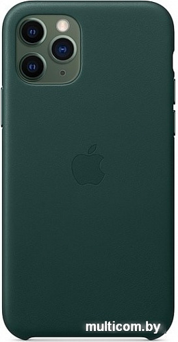 Чехол Apple Leather Case для iPhone 11 Pro (зеленый лес)