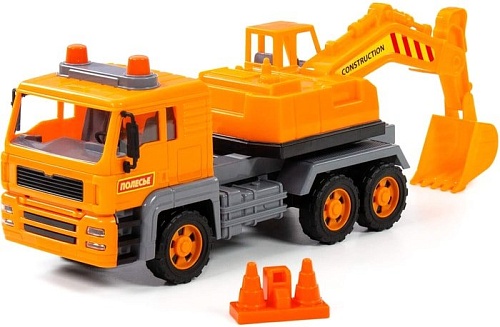 Экскаватор Полесье Алмаз автомобиль-экскаватор инерционный 86709