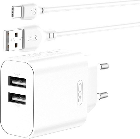 Сетевое зарядное XO CE34 USB Type-C (белый)