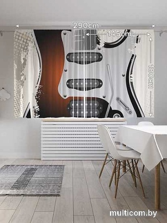 Комплект штор JoyArty Рок-гитара 1.45x1.8 м pox_51694_145x180 (2 шт)