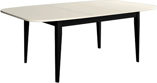 Кухонный стол Васанти плюс Партнер ПС-30 110-150x70 М (бежевый матовый/черный)