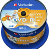 DVD-R диск Verbatim 4.7Gb 16x AZO Wide Inkjet Printable без ЛОГО по 50 шт. CakeBox