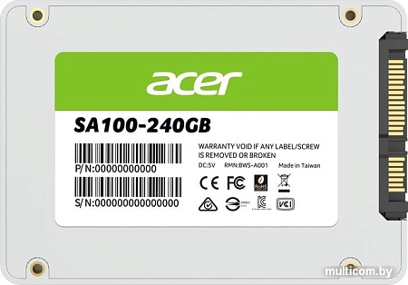 SSD Acer SA100 240GB BL.9BWWA.102