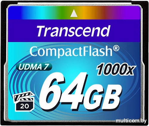 Карта памяти Transcend 1000x CompactFlash Ultimate 64GB (TS64GCF1000)