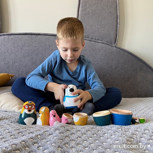 Развивающая игра Брестская Матрешка Пингвин Пороро (набор 7 шт)