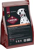 Сухой корм для собак Landor Medium & Maxi Adult для взрослых cредних и крупных пород c индейкой и лососем 3 кг