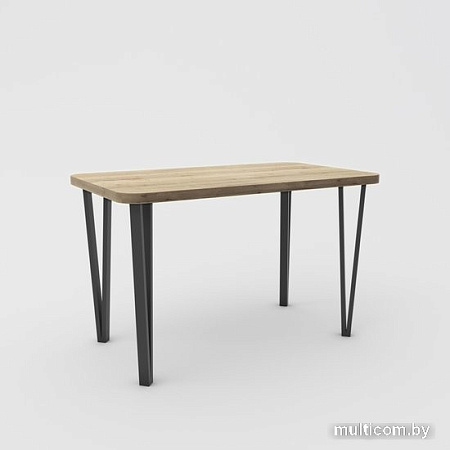 Кухонный стол Hype Mebel Польский 110x70 (черный/дуб галифакс натуральный)
