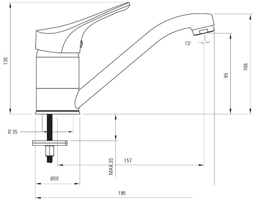 Смеситель Deante Joko BOJ 026M
