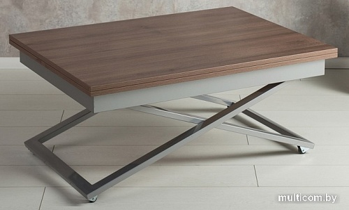 Журнальный столик Levmar Accord D69/S59 (дуб шамони темный/хром)