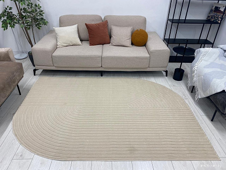 Ковер для жилой комнаты Radjab Carpet Сканди Сизаль Прямоугольник 10980A 13049RK (1.6x2.3, Beige/Beige)