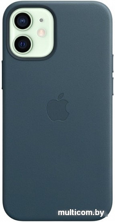 Чехол Apple MagSafe Leather Case для iPhone 12 mini (балтийский синий)