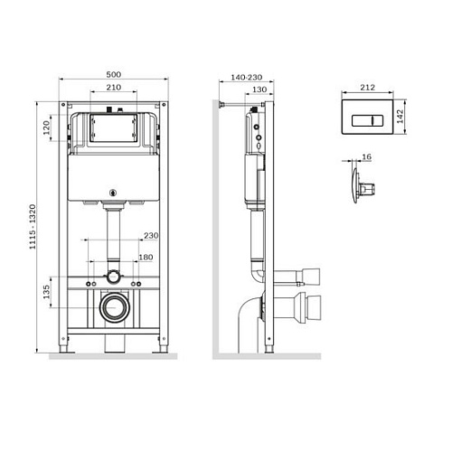Инсталляция для унитаза AM.PM Pro I012704.8038