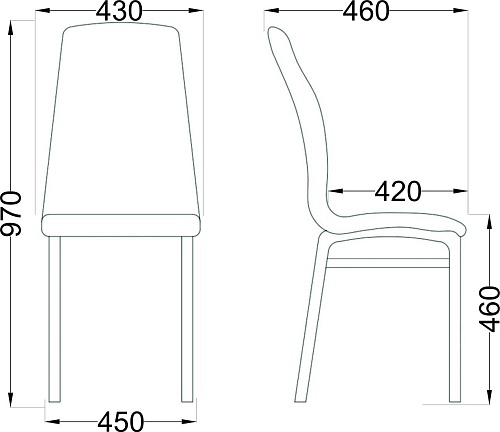 Стул AksHome Adele (серая ткань Seattle 005/хром)