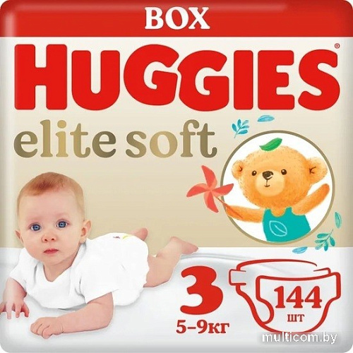 Подгузники Huggies Elite Soft Box 3 (144 шт)