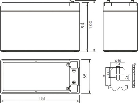 Аккумулятор для ИБП Powerman CA1272/UPS (12В/7.2 А&middot;ч)