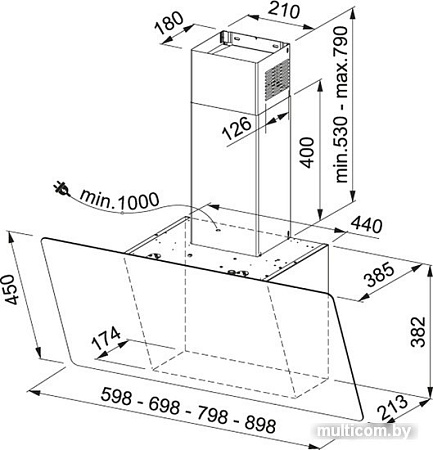 Кухонная вытяжка Franke Evo Plus FPJ 925 V BK/SS 330.0528.067