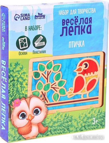 Набор для лепки Лесная мастерская Пластилиновые картинки. Птица 7827536