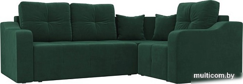 Угловой диван Mebelico Кембридж угловой 108813 (правый, велюр, зеленый)