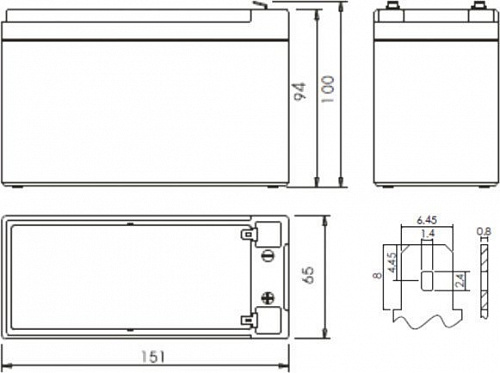 Аккумулятор для ИБП Powerman CA1272/UPS (12В/7.2 А&middot;ч)