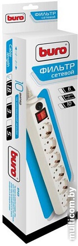 Сетевой фильтр Buro 600SH-1.8-W