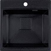 Кухонная мойка Marblan Comfort 50 (черный, с сифоном и колландером)