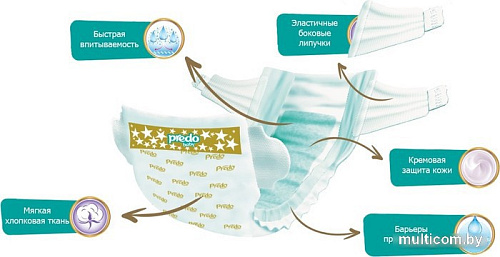 Подгузники Predo Baby №2 3-6 кг (50 шт)