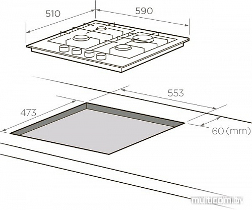 Варочная панель Midea MG 685 TGB