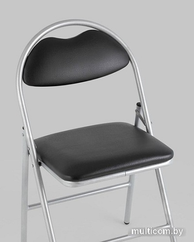 Стул Stool Group Hagen (экокожа черный/металлик)