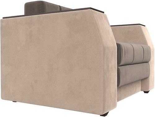 Кресло-кровать Лига диванов Атлантида 113850 (велюр, коричневый/бежевый)