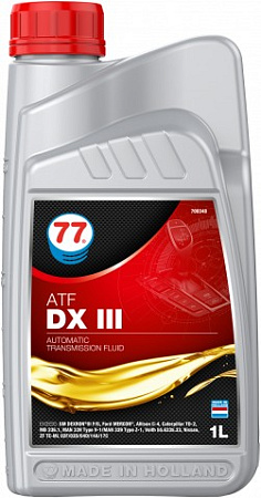 Трансмиссионное масло 77 Lubricants ATF DX III 1л