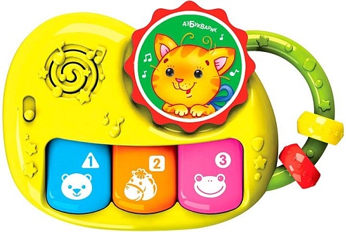 Интерактивная игрушка Азбукварик Котёнок Пианино Чудесенка 4680019283869