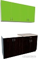 Кухня Хоум Лайн Агата 1600 (венге/зеленая мамба)